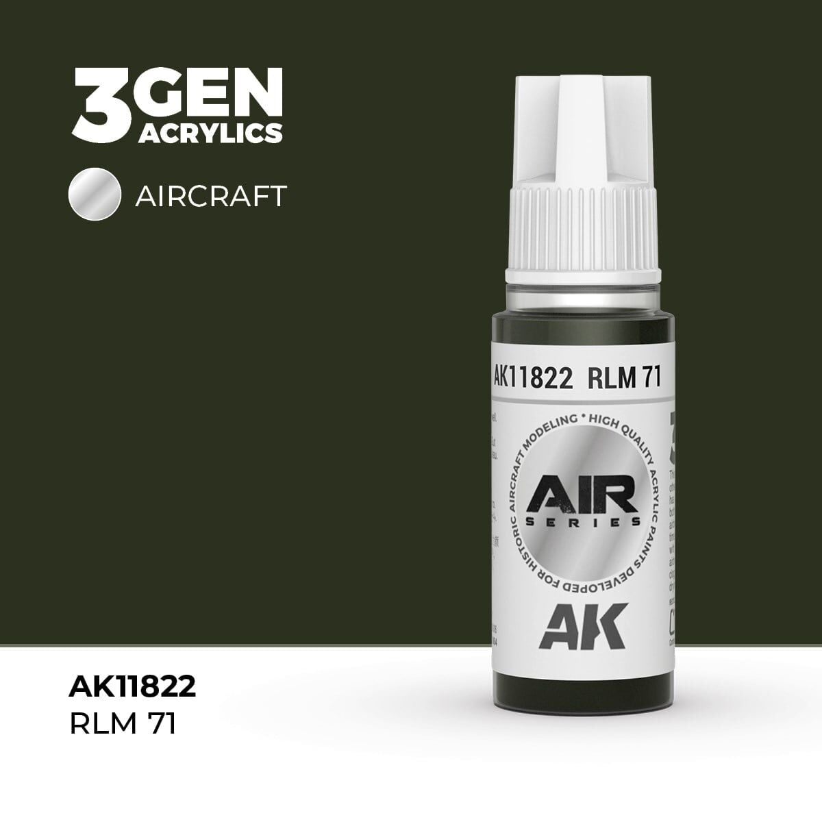 AK 11822 17 ml. RLM 71, Aircraft Serisi 3GEN Akrilik Model Boyası