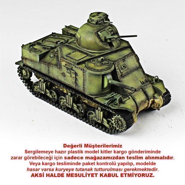 QD269 1/35 Ölçek, M3 Lee, Tamiya, Sergilemeye Hazır Plastik Tank Maketi