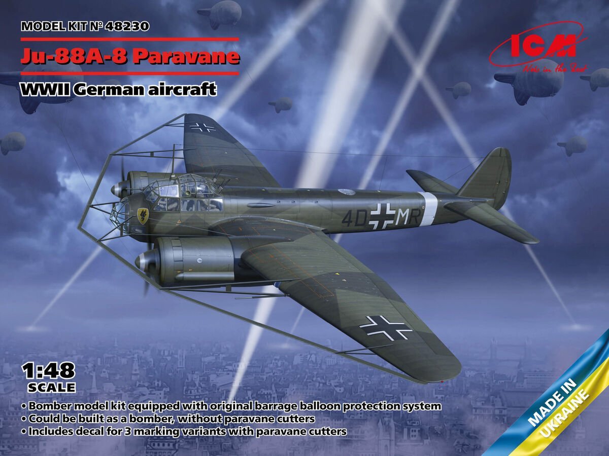 JU-88A-8 PARAVANE, WWII GERMAN AIRCRAFT