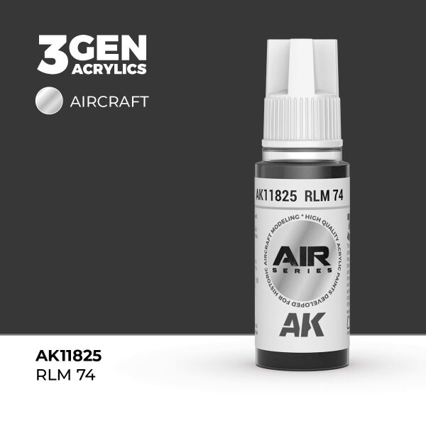 AK 11825 17 ml. RLM 74, Aircraft Serisi 3GEN Akrilik Model Boyası