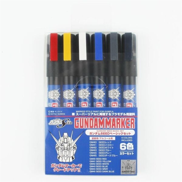Mr.Hobby GMS-109 Gundam Marker Seed Basic Set, 6 Adet