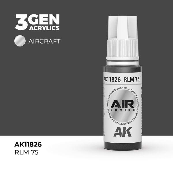 AK 11826 17 ml. RLM 75, Aircraft Serisi 3GEN Akrilik Model Boyası
