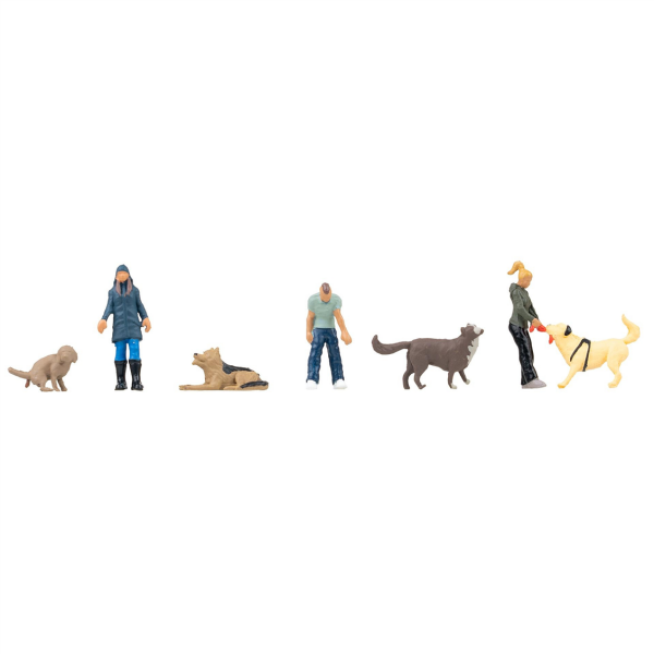 Faller 151745 1/87 Ölçek, Köpekle Yürüyenler, 7 Adet