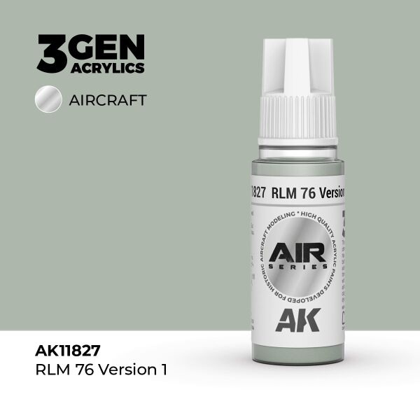 AK 11827 17 ml. RLM 76 Version 1, Aircraft Serisi 3GEN Akrilik Model Boyası