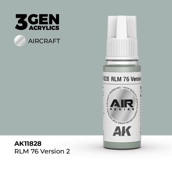 AK 11828 17 ml. RLM 76 Version 2, Aircraft Serisi 3GEN Akrilik Model Boyası