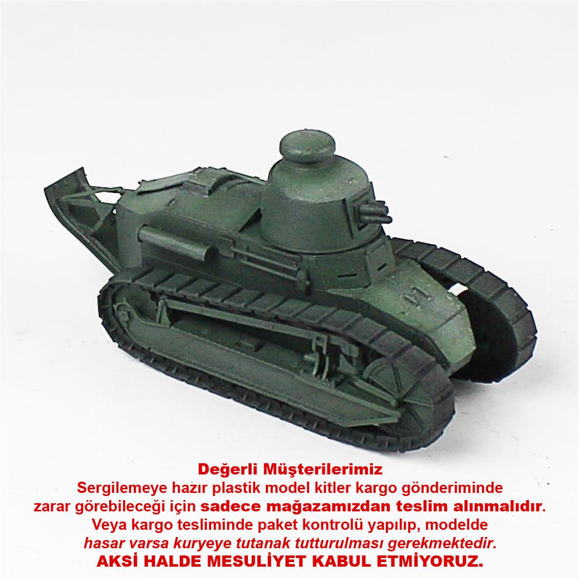 QD275 1/35 Ölçek, FT-17, Meng, Sergilemeye Hazır Plastik Tank Maketi