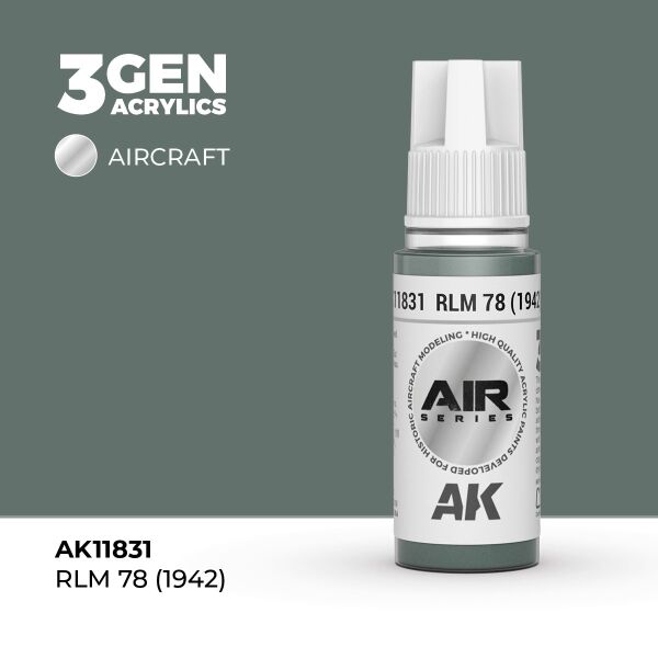 AK 11831 17 ml. RLM 78 (1942), Aircraft Serisi 3GEN Akrilik Model Boyası