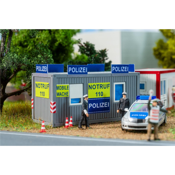 Faller 180338 1/87 Ölçek, Polis ve DRK Ofisi konteynerleri, Plastik Model Kiti