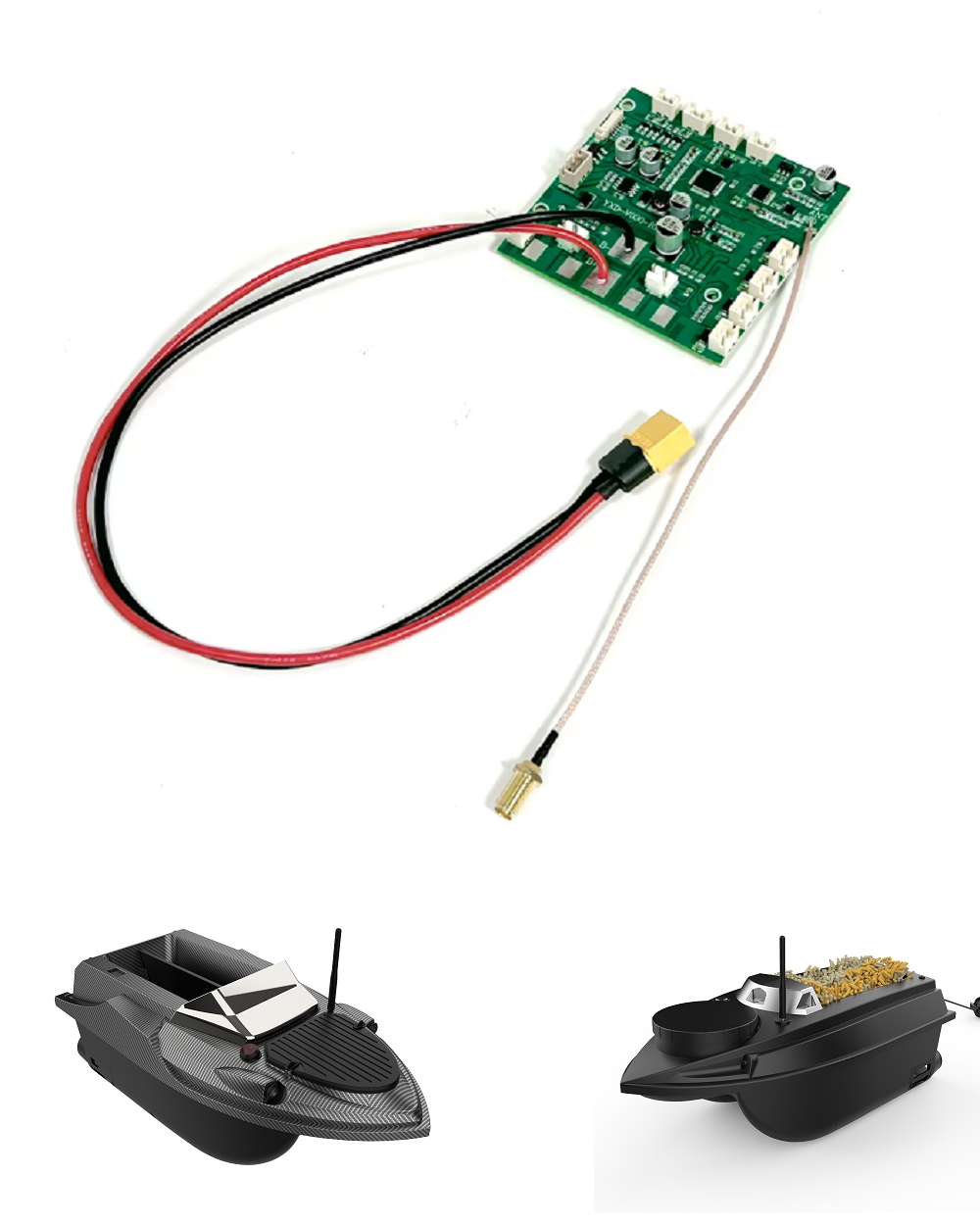 Flytec V030 ve V080 Modellerine Uyumlu 800M GPS'li, Balık Yemleme Teknesi Devre Kartı