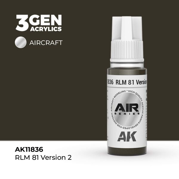 AK 11836 17 ml. RLM 81 Version 2, Aircraft Serisi 3GEN Akrilik Model Boyası