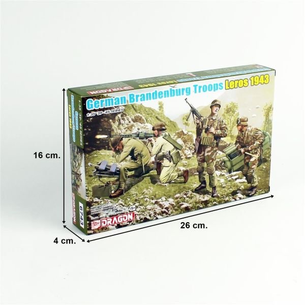 Dragon 6743 1/35 Ölçek, Alman Branderburg Birlikleri (Leros 1943) Asker Figürleri Plastik Model Kiti