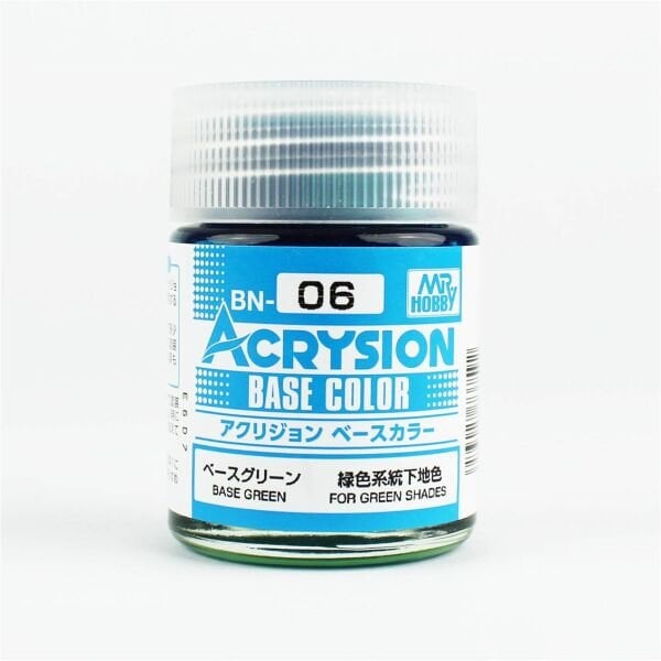 Mr.Hobby BN-06 18 ml. Base Green, Acrysion Serisi Model Boyası