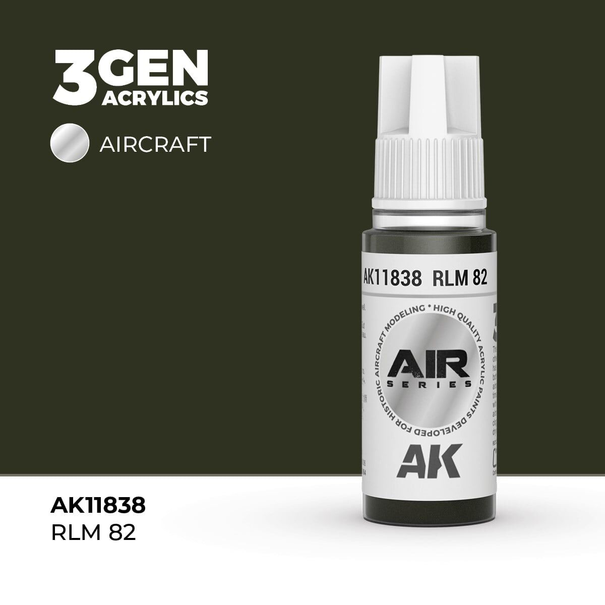 AK 11838 17 ml. RLM 82, Aircraft Serisi 3GEN Akrilik Model Boyası