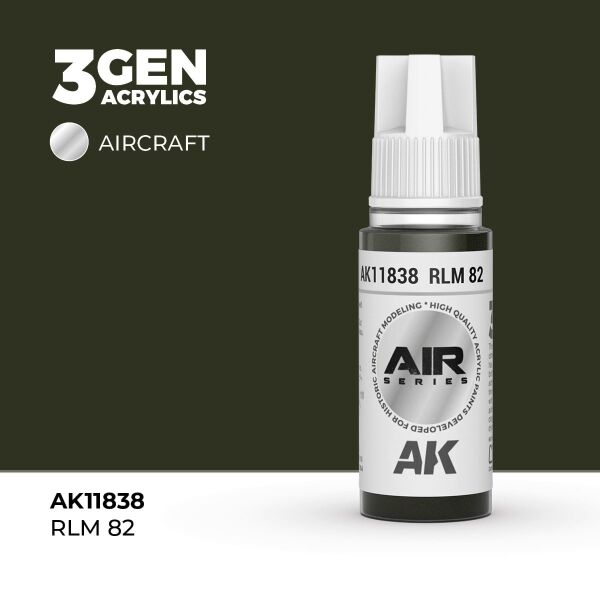 AK 11838 17 ml. RLM 82, Aircraft Serisi 3GEN Akrilik Model Boyası