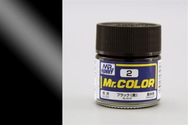 Mr.Hobby C-002 10 ml. Black, Mr.Color Serisi Model Boyası