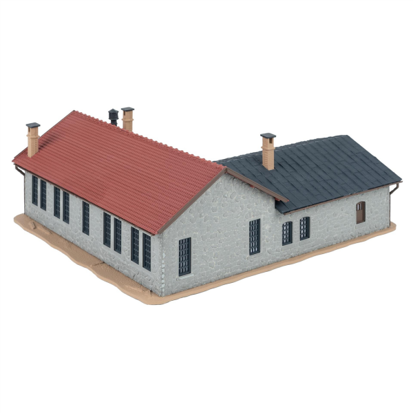 Faller 212106 1/160 Ölçek, Atölyeside olan Çift Hatlı Lokomotif Evi, Plastik Model Kiti
