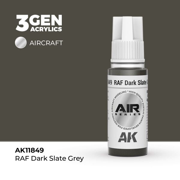 AK 11849 17 ml. RAF Dark Slate Grey, Aircraft Serisi 3GEN Akrilik Model Boyası
