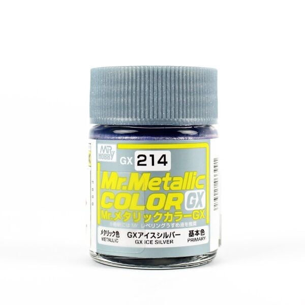 Mr.Hobby GX-214 18 ml. Metallic Ice Silver, Mr.color Serisi Model Boyası