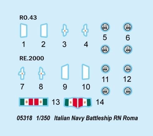 1/350 Italian NAVY Battleship NV Roma