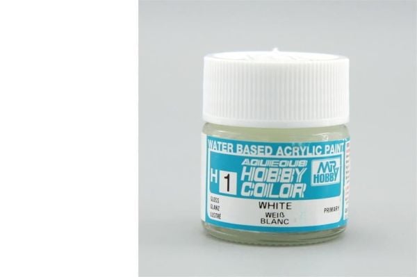 Mr.Hobby H-001 10 ml. White, Aqueous Serisi Model Boyası
