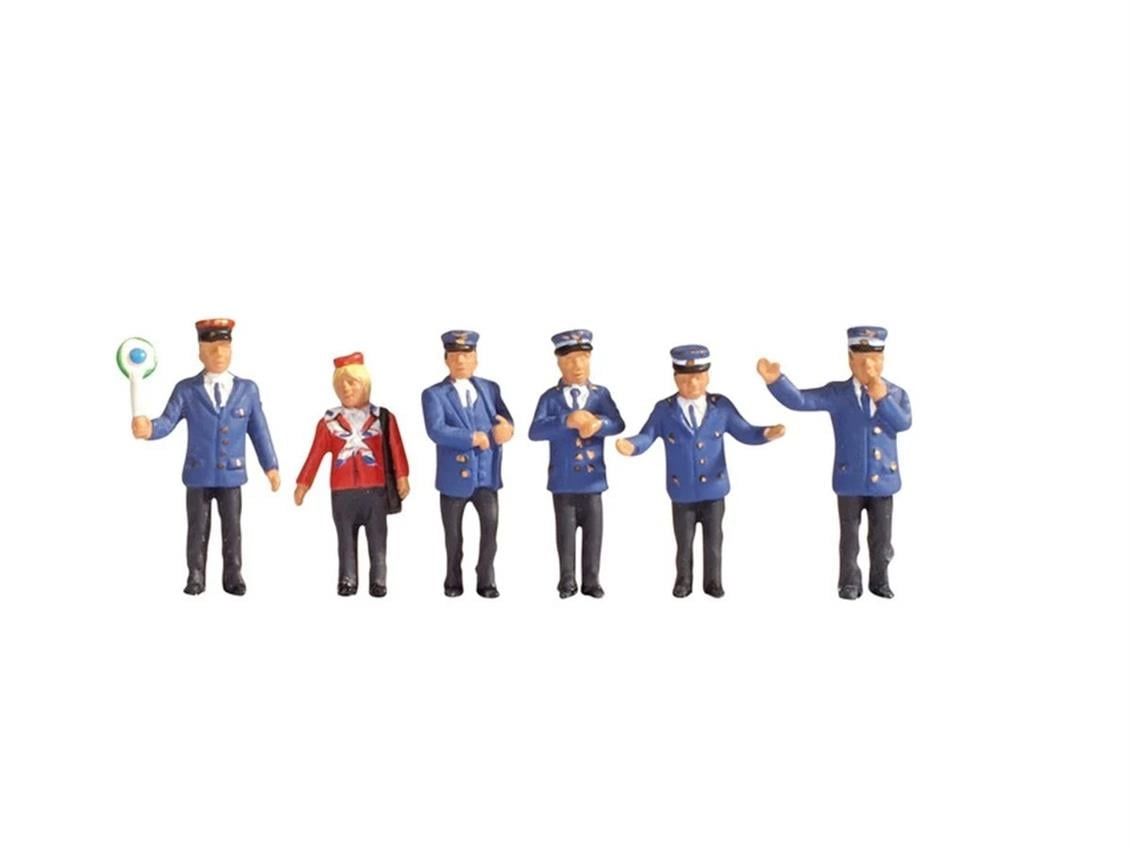 Noch 15265 1/87 Ölçek Alman Demiryolu Personeli Figürleri, 6 Adet