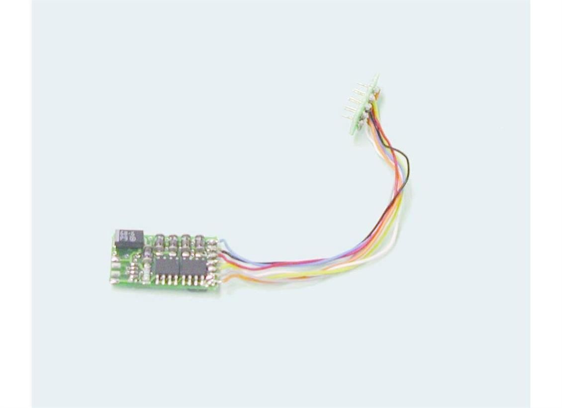 Piko 56122 Digital Decoder (Hobby Line) 8-pole NEM 652, Multiprotocol with RailCom Plus