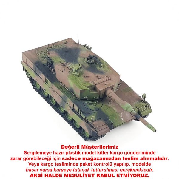 QD281 1/35 Ölçek, Leopard, Sergilemeye Hazır Plastik Tank Maketi