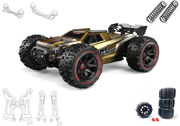 MJX 1/14 Hyper GO 14210 4x4 Fırçasız (Brushless) Motor ve Escli, Su Geçirmez (Waterproof) 2.4 Ghz. Uzaktan Kumandalı Arazi Aracı +Full Paket