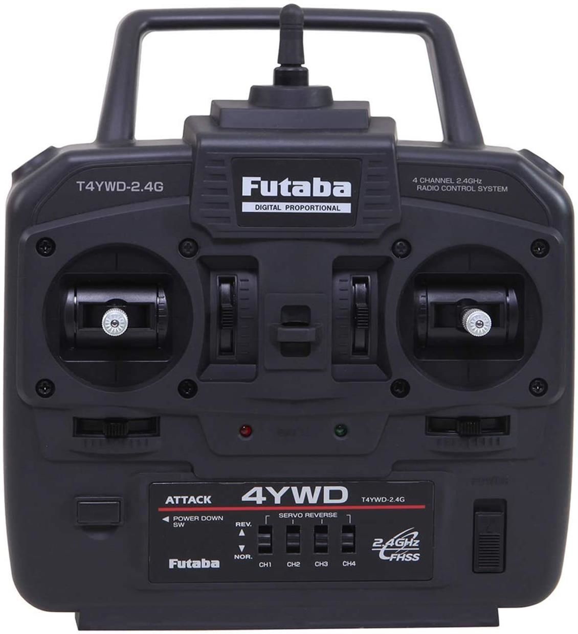 Futaba 05003085 4YWD Araba,Kamyon Kumandası, 4 Kanal, R2104GFE Alıcı, 2.4Ghz, FHSS