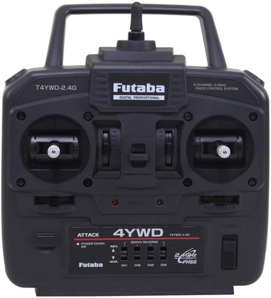Futaba 05003085 4YWD Araba,Kamyon Kumandası, 4 Kanal, R2104GFE Alıcı, 2.4Ghz, FHSS