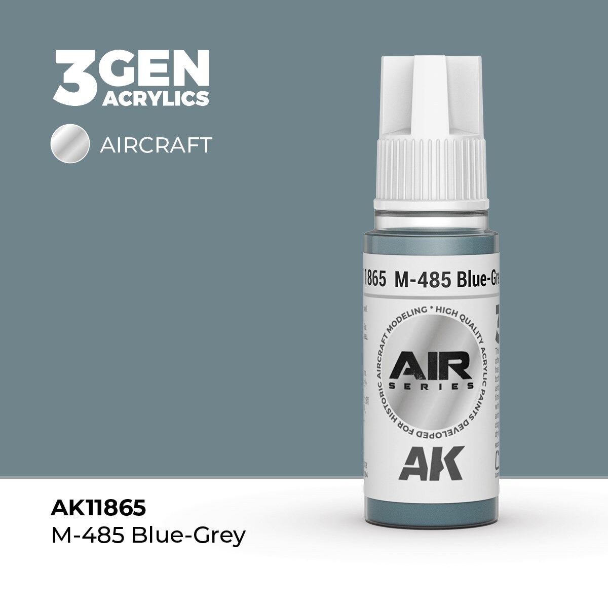 AK 11865 17 ml. M-485 Blue-Grey, Aircraft Serisi 3GEN Akrilik Model Boyası