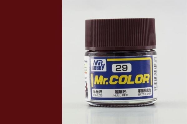 Mr.Hobby C-029 10 ml. Hull Red, Mr.Color Serisi Model Boyası