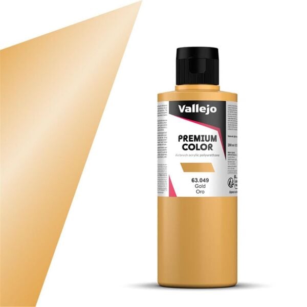 Vallejo 63049  200 ml. Gold, Premium RC Color Serisi Model Boyası