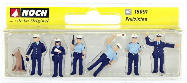Noch 15091 1/87 Ölçek Polis Memuru Figürleri, 6 Adet