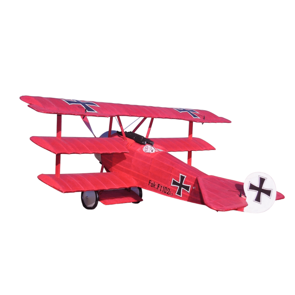 Guillow's 204 1/16 Ölçek, Fokker Triplane, 50cm, Laser Kesim, Balsa, Serbest Uçuş Model Kiti