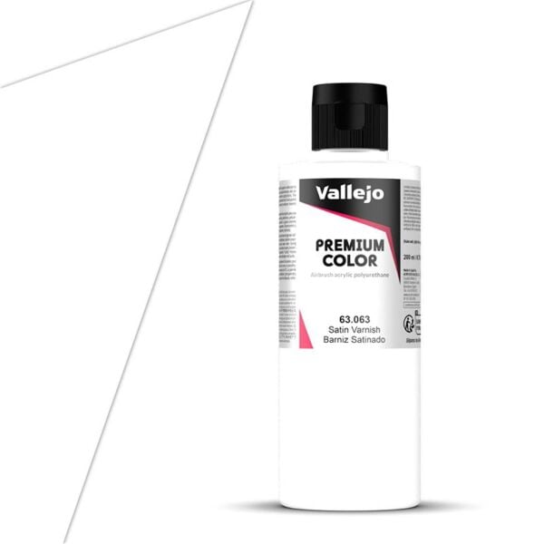 Vallejo 63063  200 ml. Satin Varnish, Premium RC Color Serisi Model Boyası