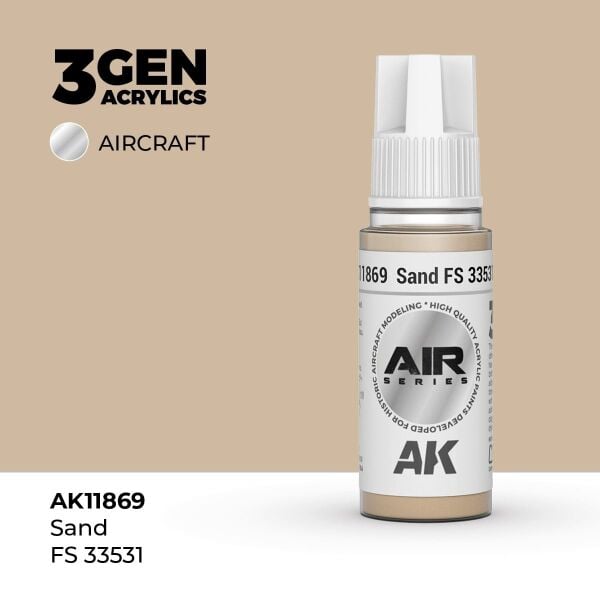 AK 11869 17 ml. Sand FS 33531, Aircraft Serisi 3GEN Akrilik Model Boyası