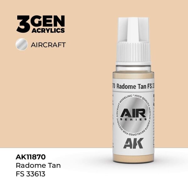 AK 11870 17 ml. Radome Tan FS 33613, Aircraft Serisi 3GEN Akrilik Model Boyası
