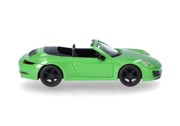 Herpa 420365 1/87 Ölçek, Porsche 911 (991) Carrera 2 Cabrio, Kertenkele Yeşili, Sergilemeye Hazır Model Araç