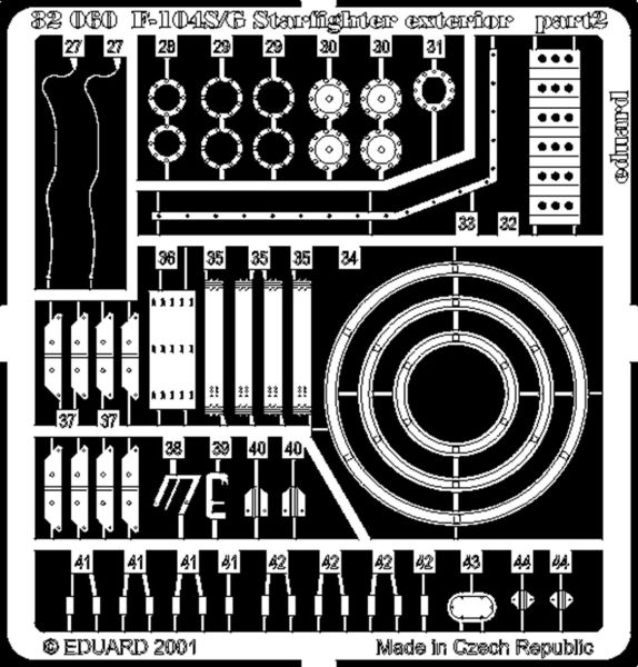 Eduard 32060 1/32 Ölçek, F-104S/G Exterior For Hasegawa M