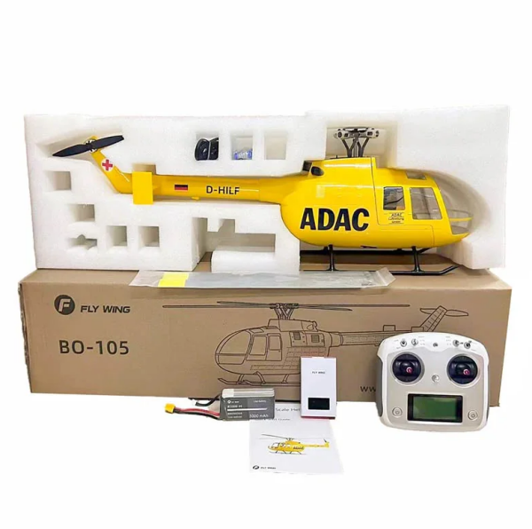 Flywing BO-105 470L RC Scale Helicopter Sarı