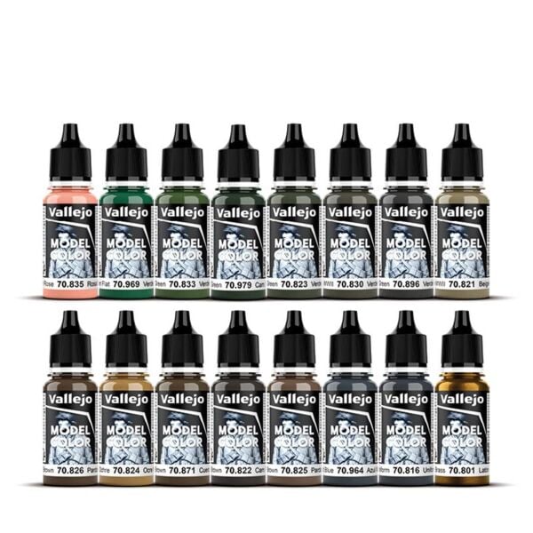Vallejo 70114 16x18 ml. German Camouflage WWII, Model Color Serisi Model Boyası Seti