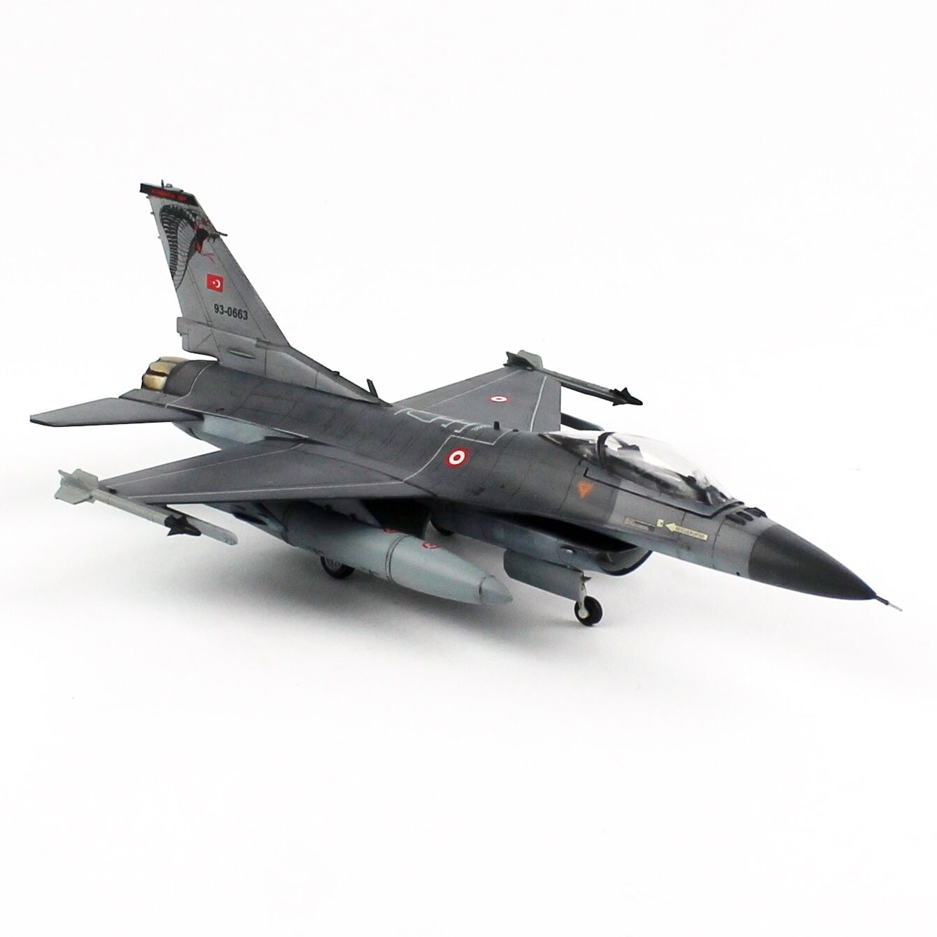 QD197 1/72 Ölçek, F-16C B-50 Savaşan Şahin, Kobra 191.Filo, (Açık Egzost 3D Detay ile)  , Sergilemeye Hazır Model Uçak