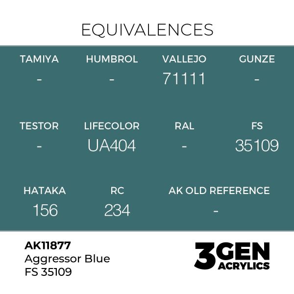 AK 11877 17 ml. Aggressor Blue FS 35109, Aircraft Serisi 3GEN Akrilik Model Boyası