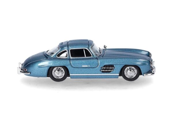 Herpa 430975-002 1/87 Ölçek, MB 300 SL, Martı Kapılı, Parlak Mavi Metalik, Sergilemeye Hazır Model Araç