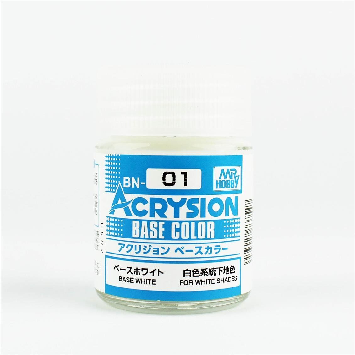 Mr.Hobby BN-01 18 ml. Base White, Acrysion Serisi Model Boyası