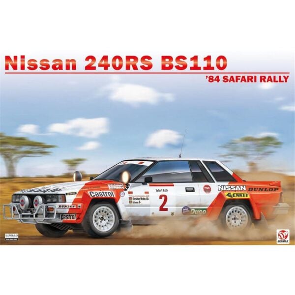Nunu BX24041 1/24 Ölçek, Nissan 240 RS BS110 (1984 Safari Rally Winner), Otomobil Plastik Model Kiti