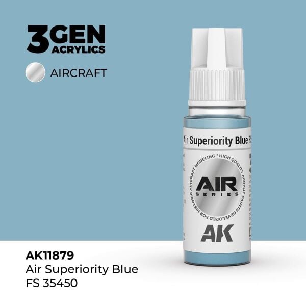 AK 11879 17 ml. Air Superiority Blue FS 35450, Aircraft Serisi 3GEN Akrilik Model Boyası