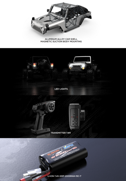 MJX 1/12 H12Y+ Hyper GO 4x4 Fırçasız (Brushless) Motor ve Escli, Su Geçirmez (Waterproof) 2.4 Ghz. Uzaktan Kumandalı Crawler Aracı Normal Paket