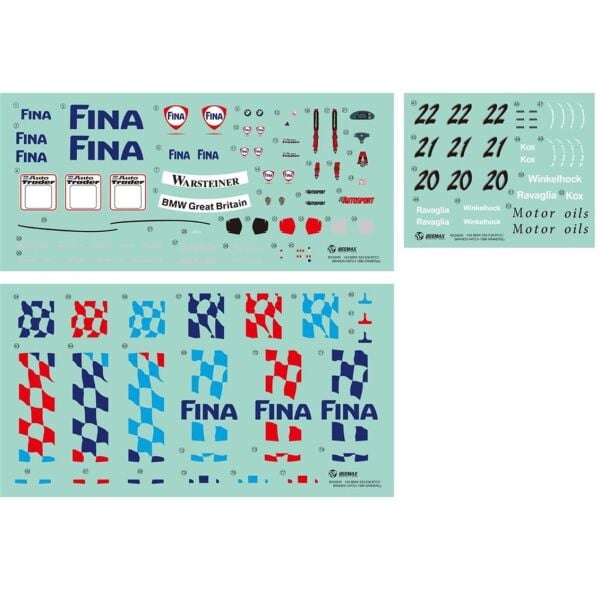 Nunu BX24045 1/24 Ölçek, Bmw 320i E36 BTCC (Brands Hatch 1996 Winner), Otomobil Plastik Model Kiti